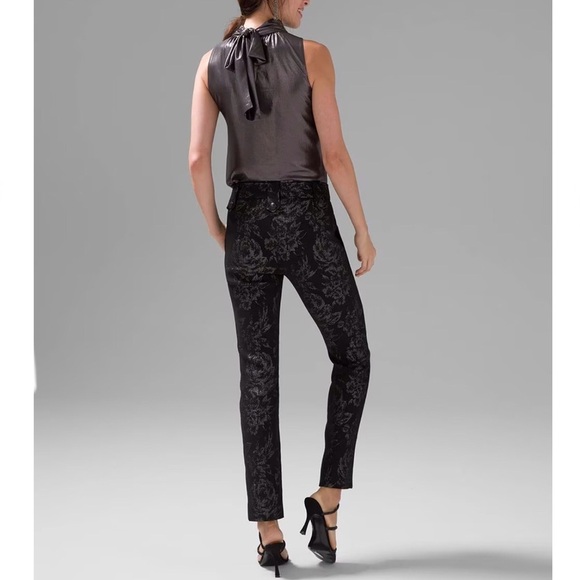 WHBM ‘Jolie’ Button Straight Luxe Stretch Pant - Picture 4 of 13